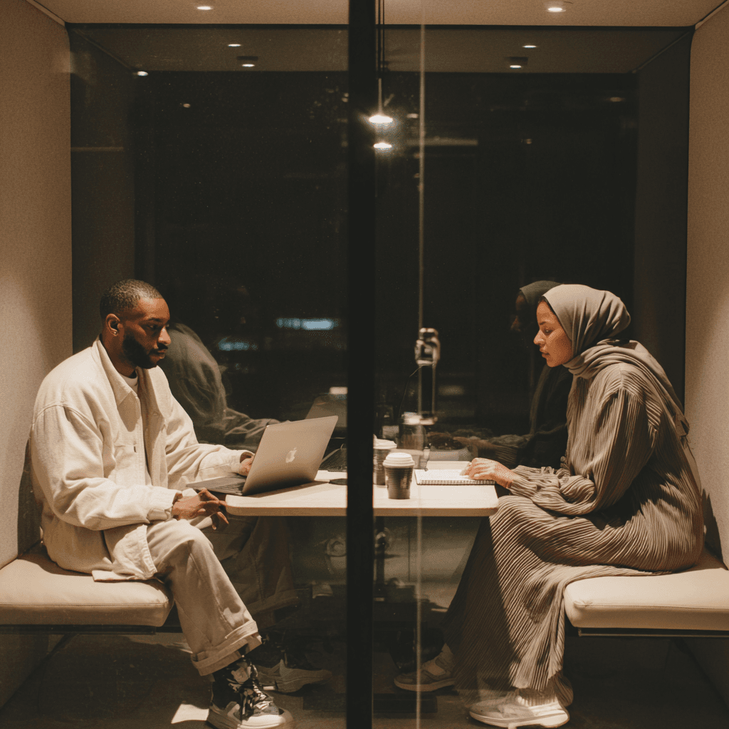 Private meeting room workspace