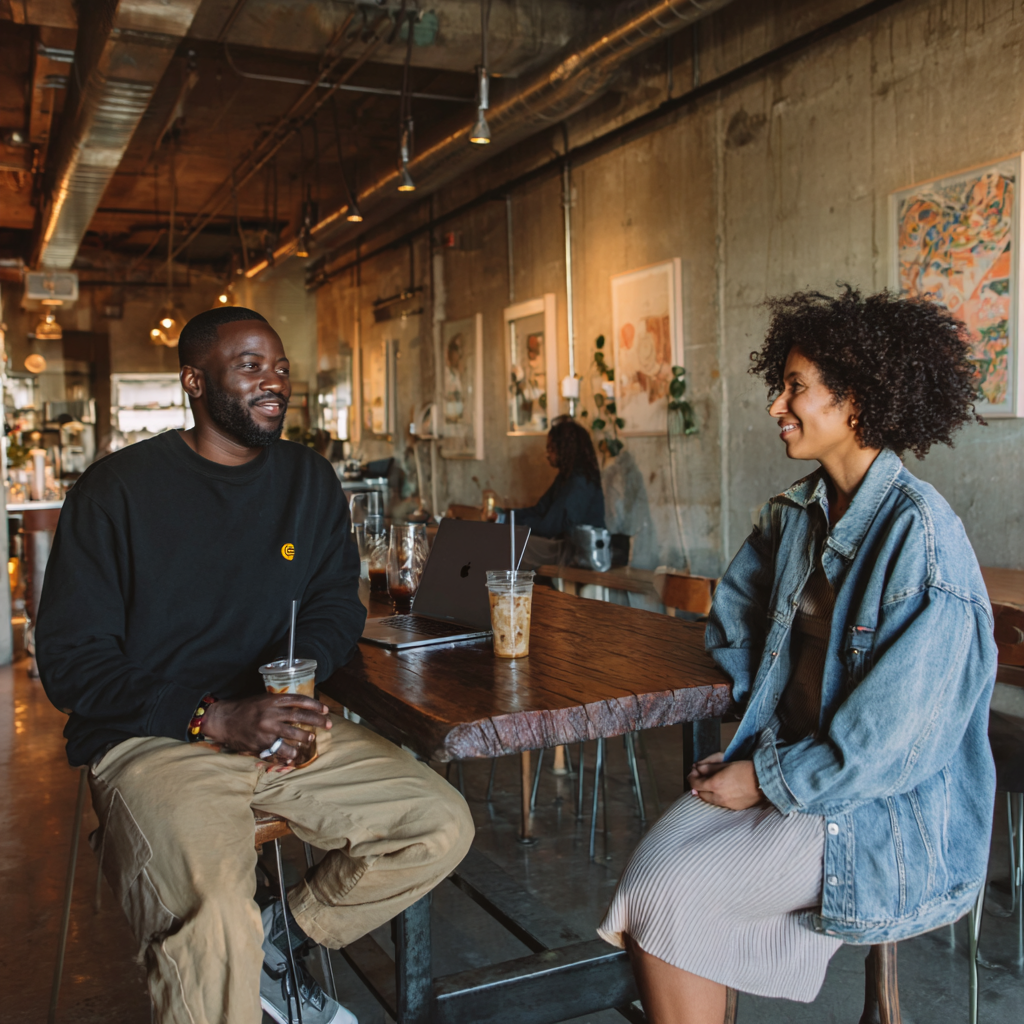 Industrial coworking cafe space